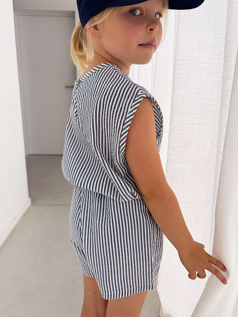 Navy Soy Stripe Set
