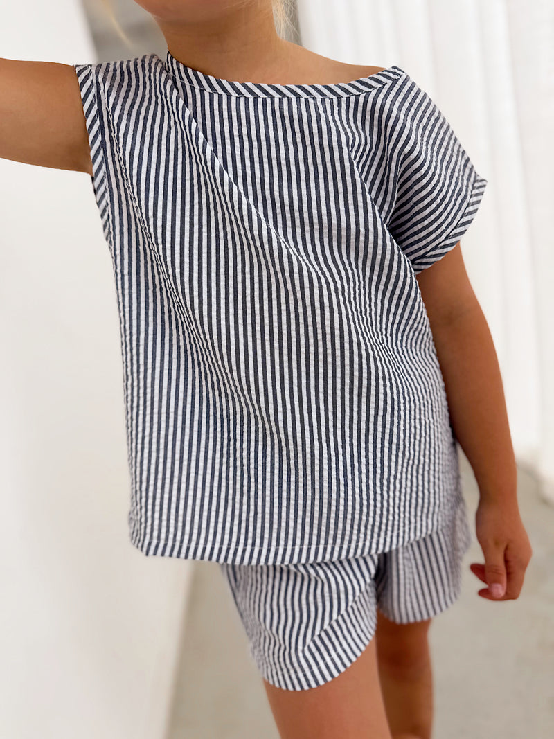 Navy Soy Stripe Set