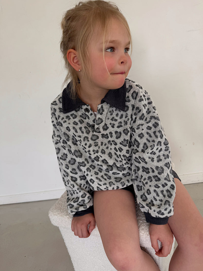 Leopard Sweat collar
