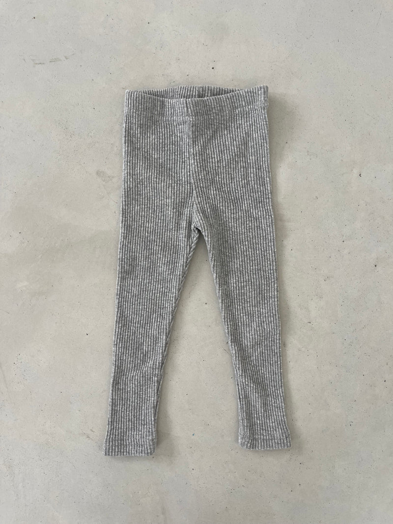 Legging rib gris