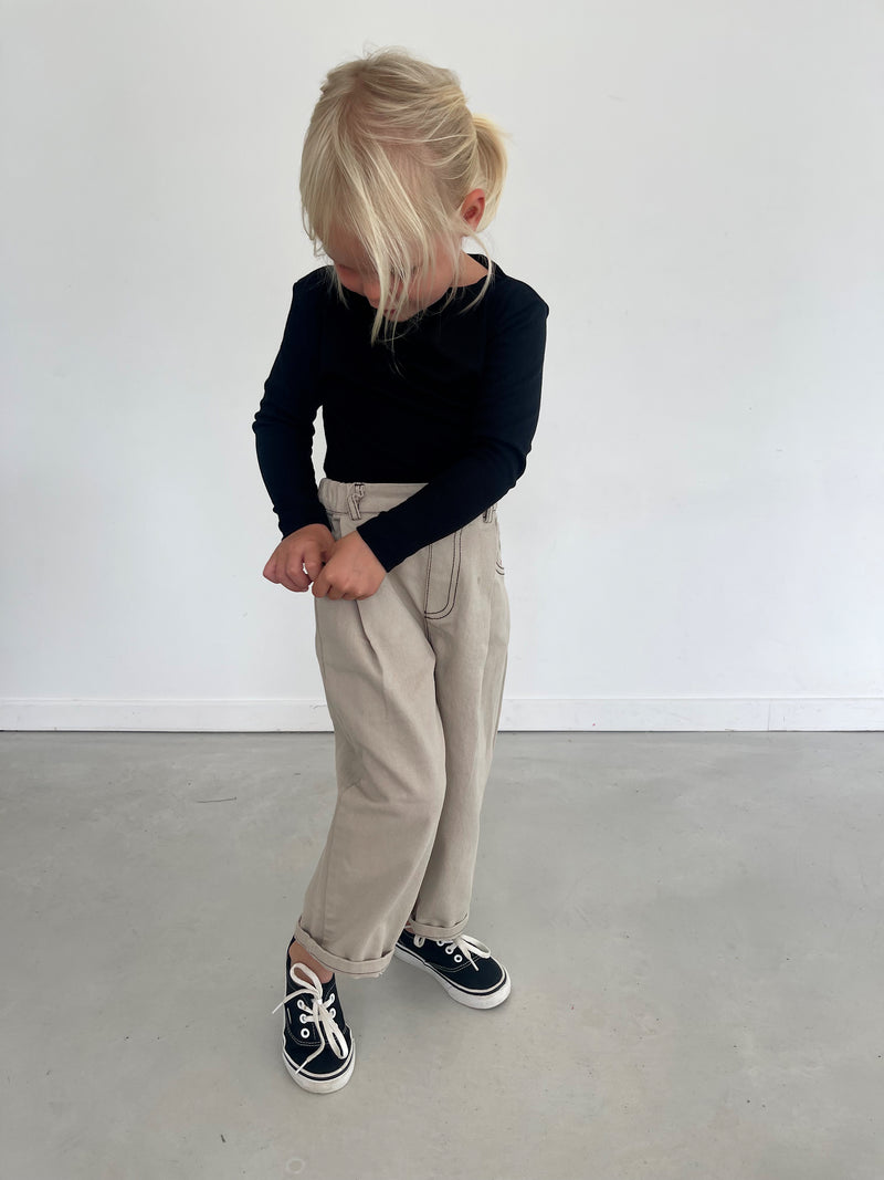 Pantalon wrinkle beige