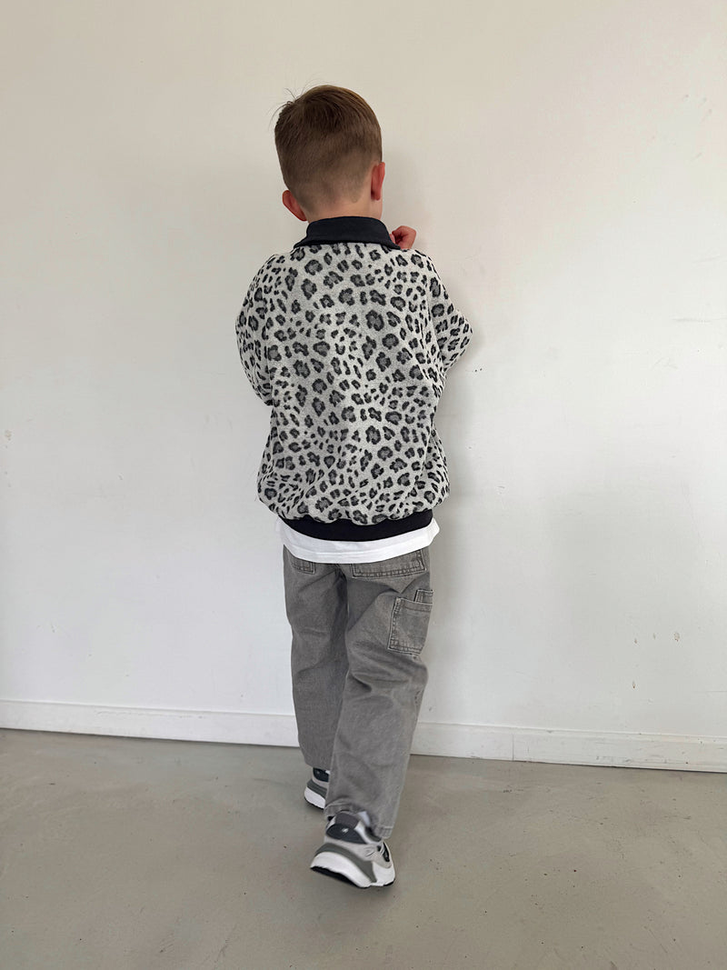 Leopard Sweat collar