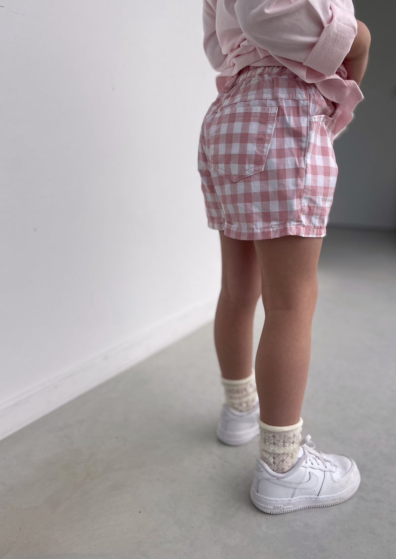 Pink Check Shorts