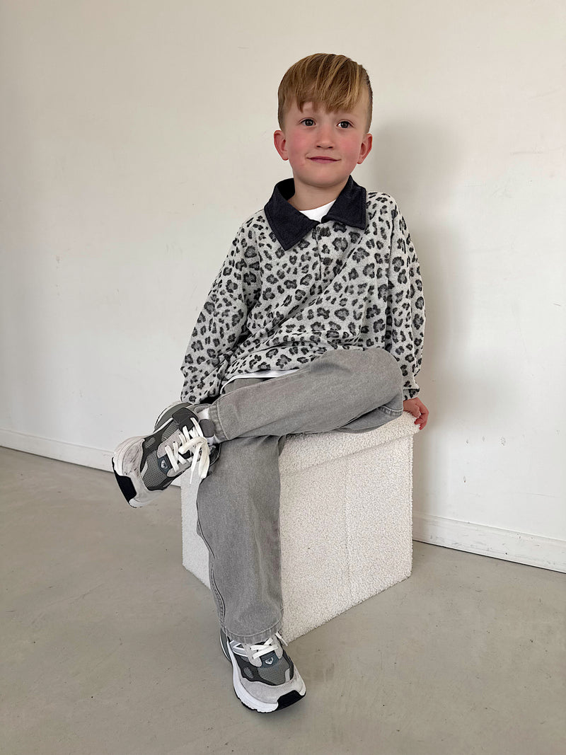 Leopard Sweat collar