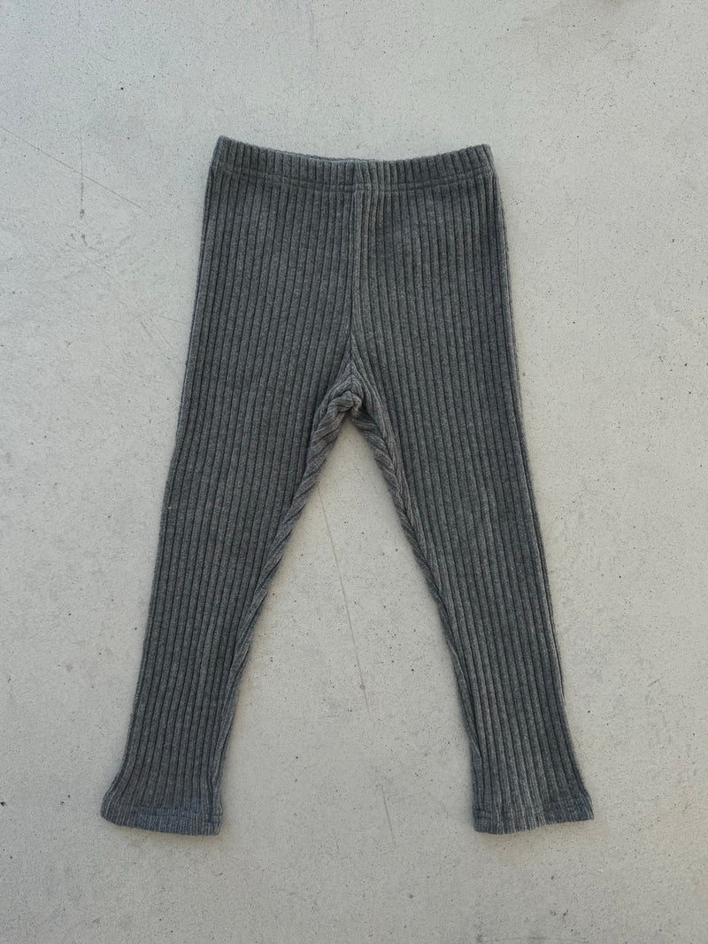Legging Ribbed charcoal