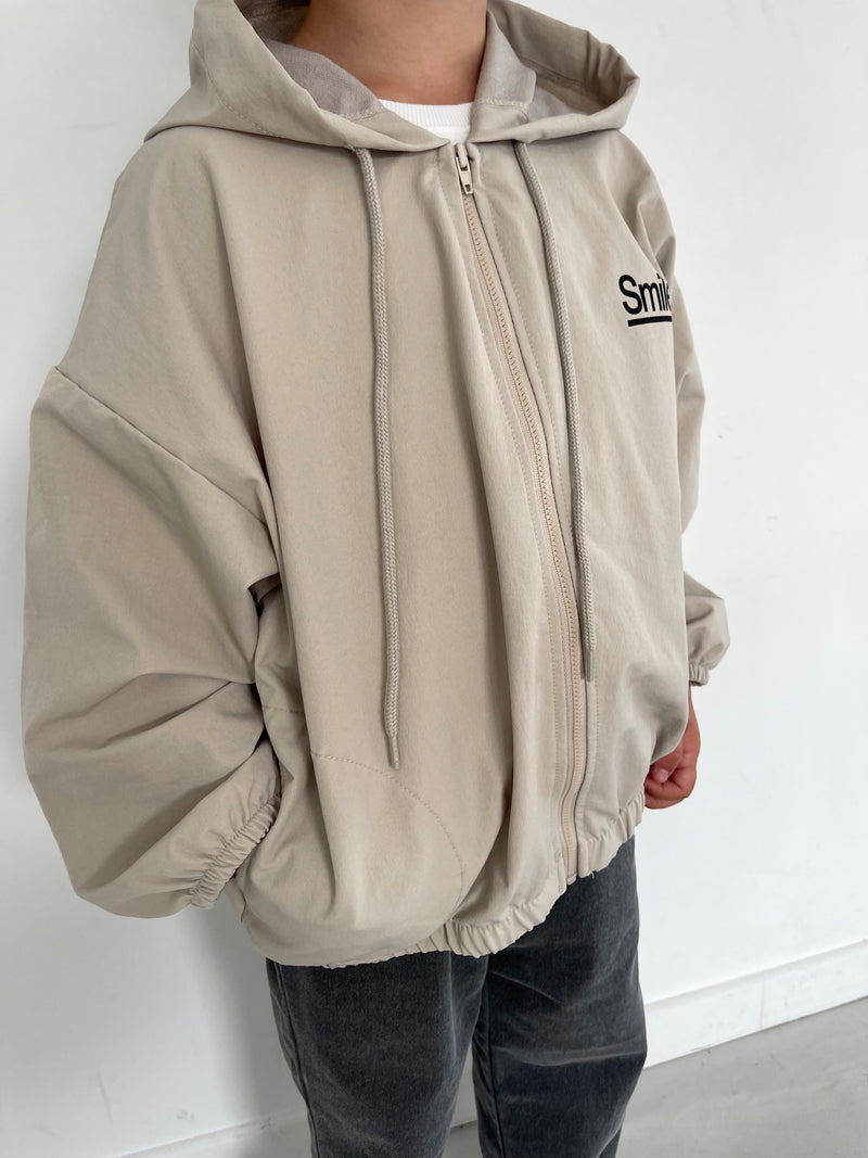 Veste hoody Smile beige