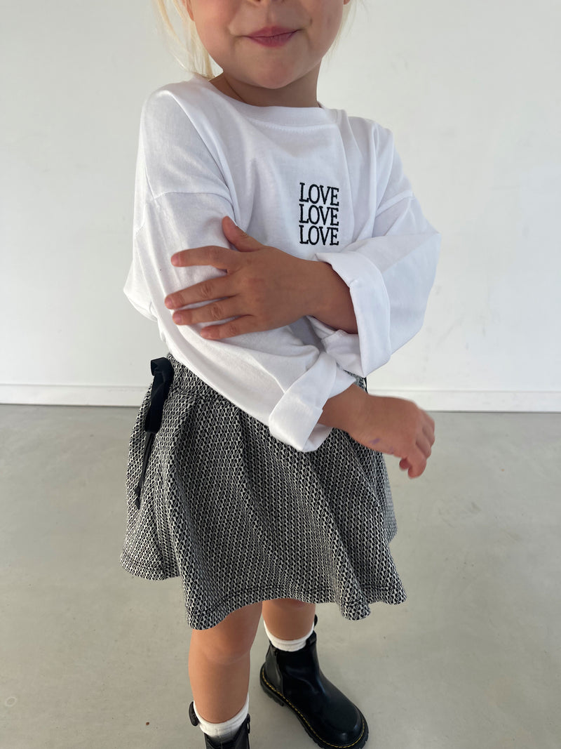 Tee triple love blanc