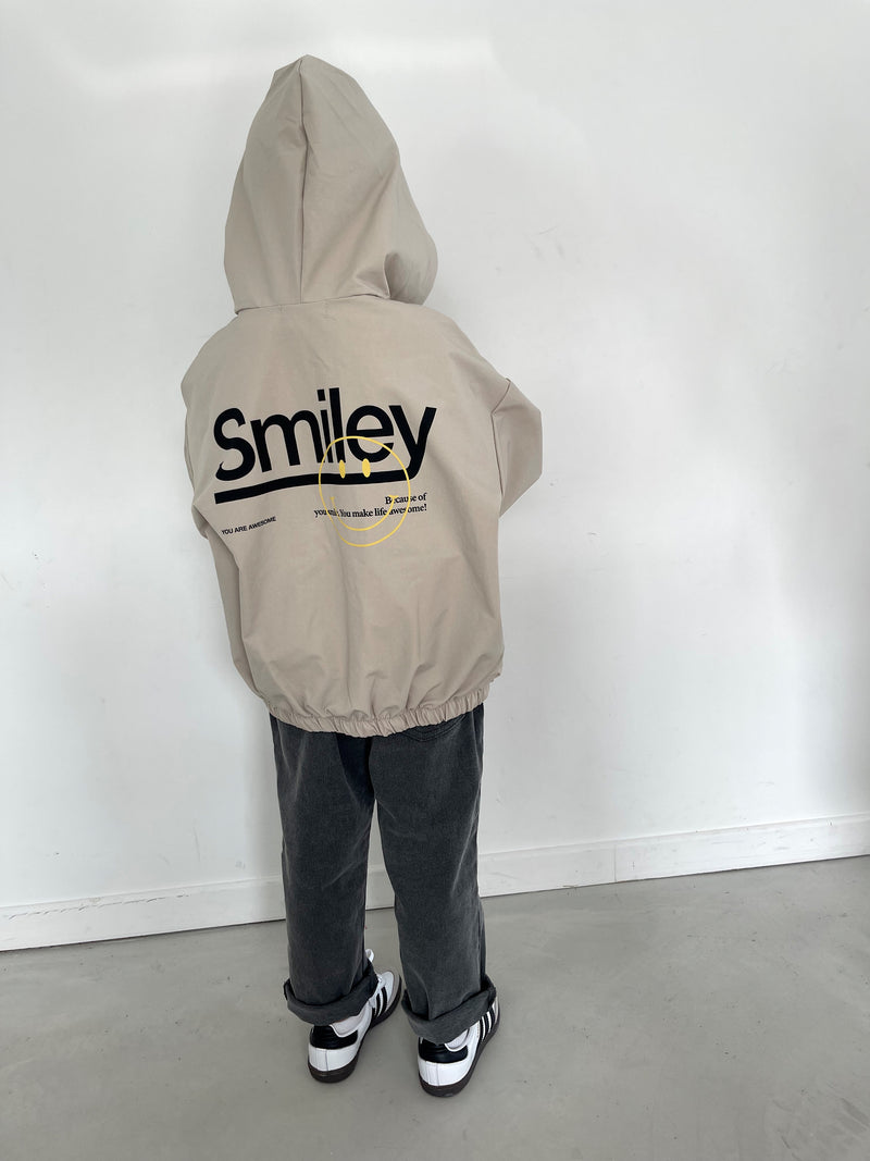 Veste hoody Smile beige