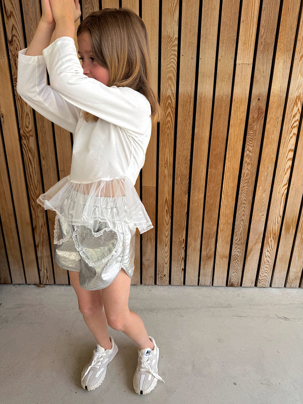 Tee Sha frill blanc