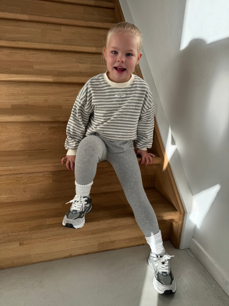Legging rib gris