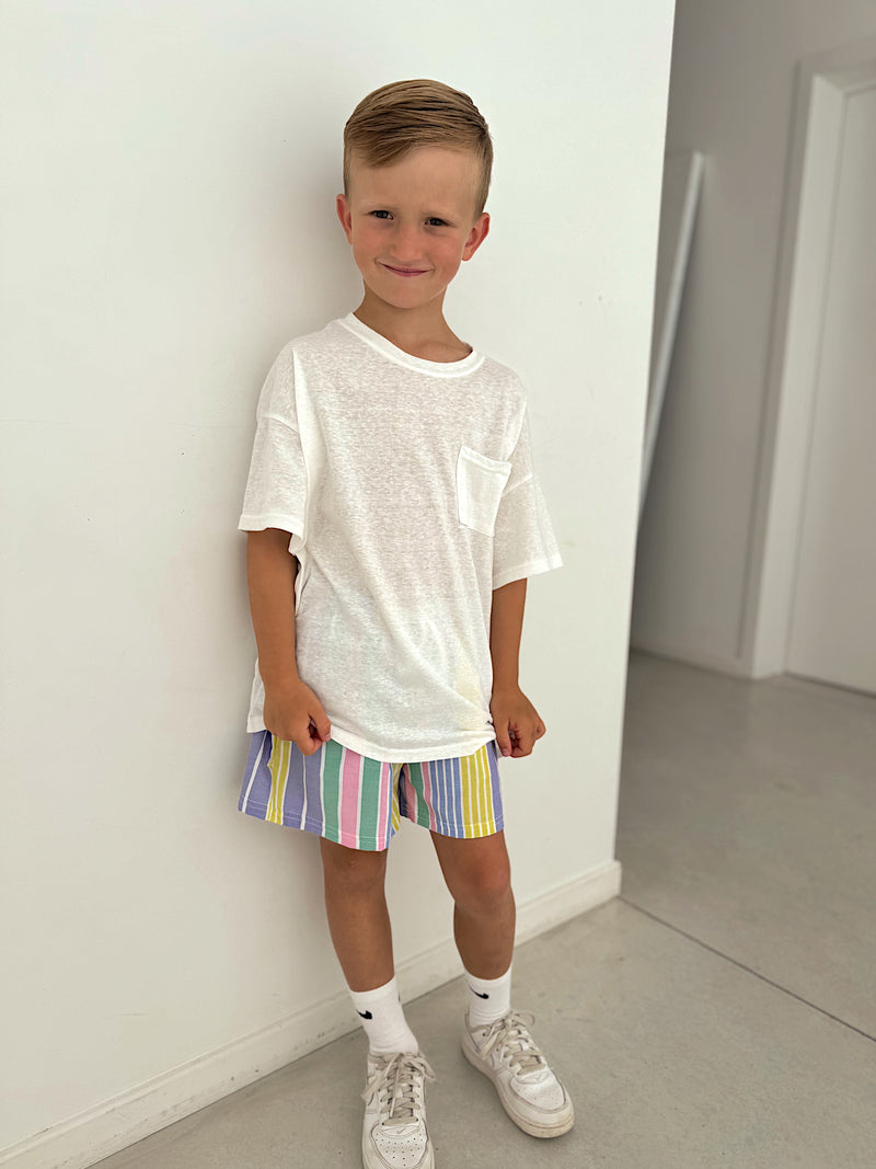 Tee slub pocket blanc