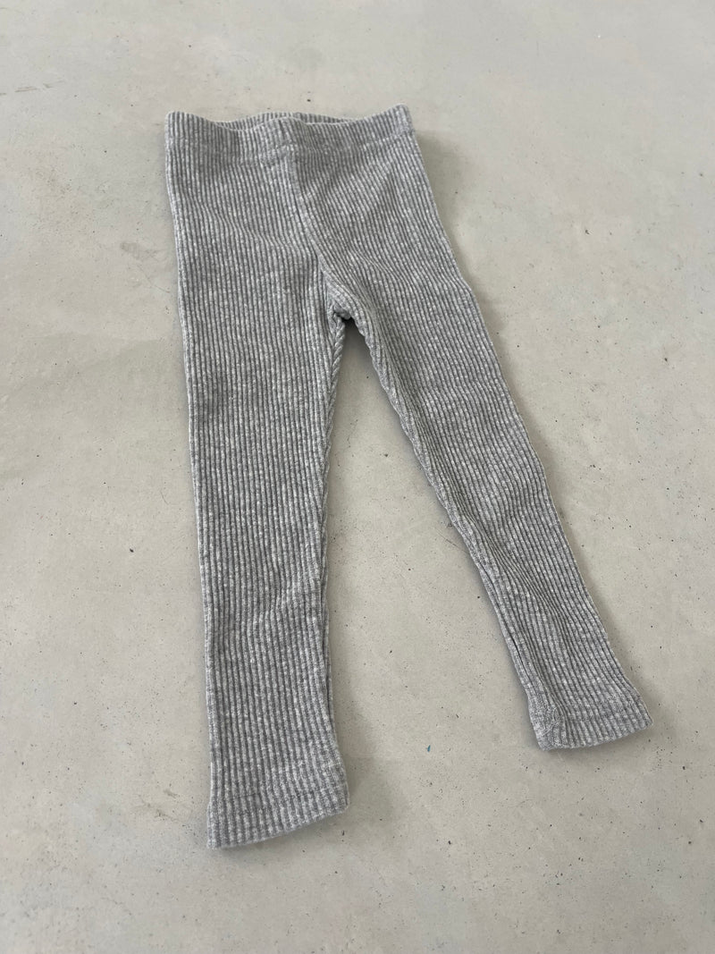 Legging rib gris