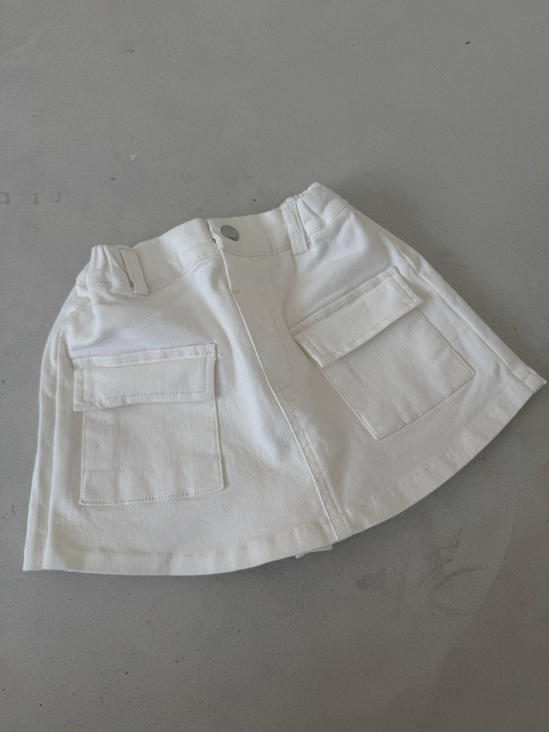 Jupe/short pocket blanc
