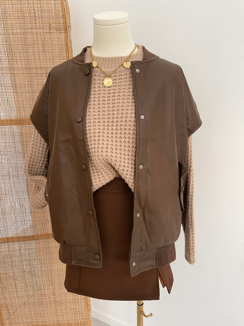 Veste simili chocolat