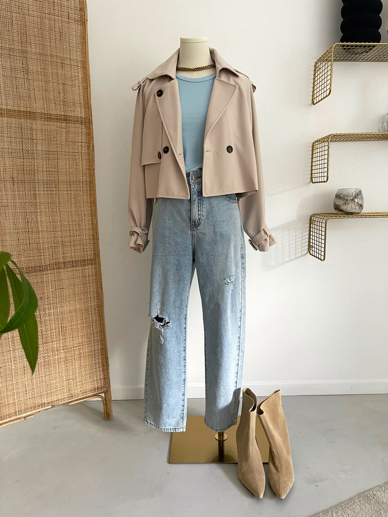 Blazer court beige