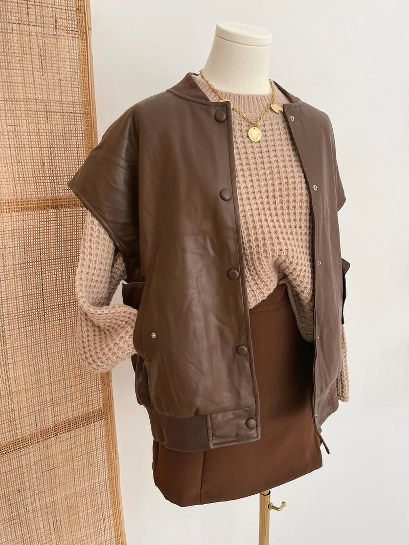 Veste simili chocolat