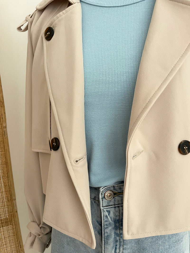 Blazer court beige