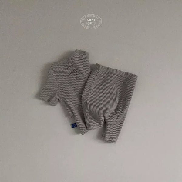 Set bebe half rib grey