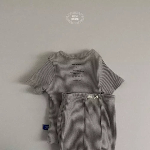 Set bebe half rib grey