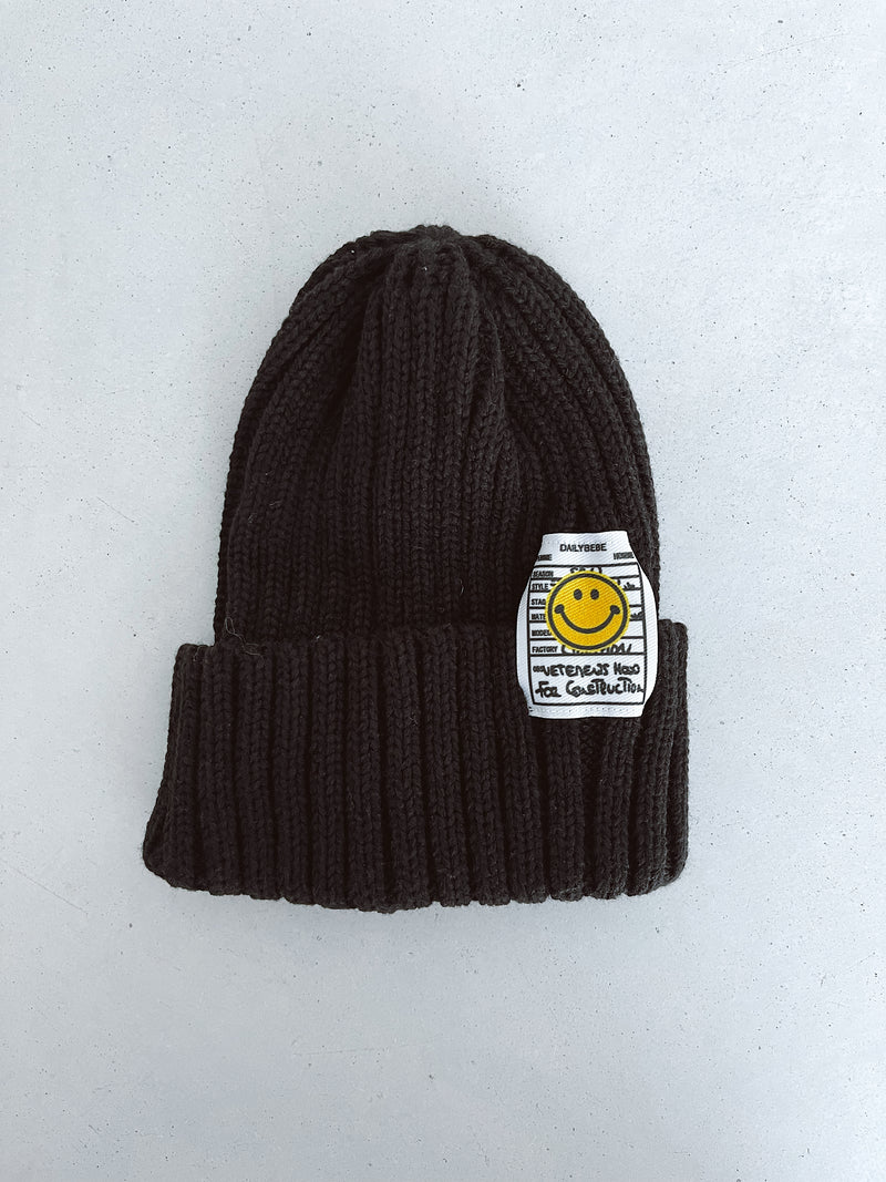 Black Patch Beanie