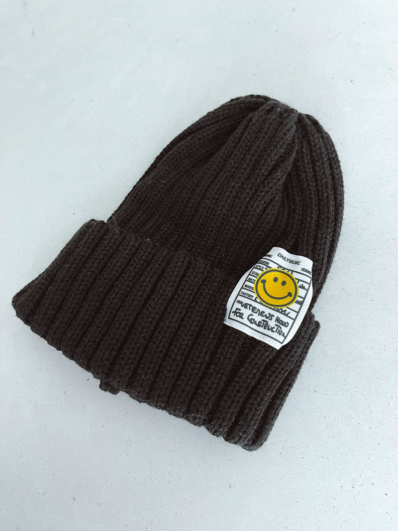 Black Patch Beanie