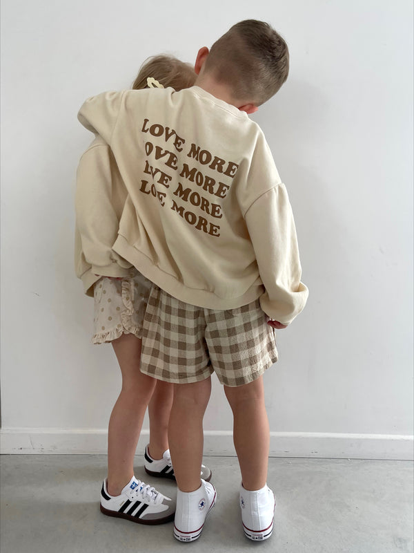Short butter brown check