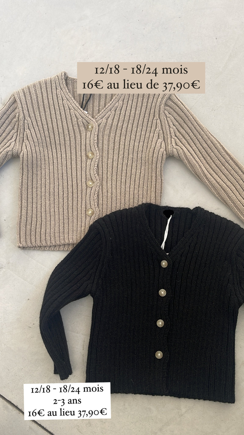 Cardigan Rib knit noir