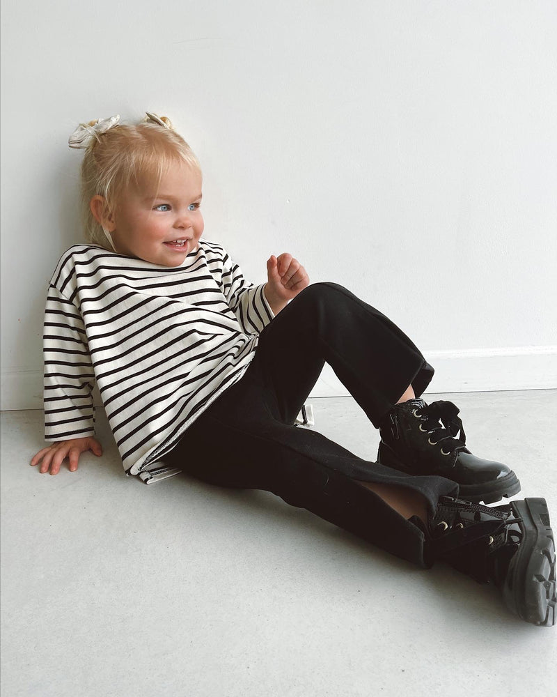 Pantalon Slit Bootscut noir