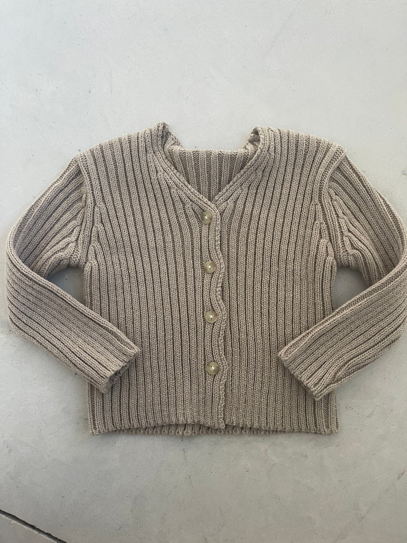 Cardigan Rib knit beige